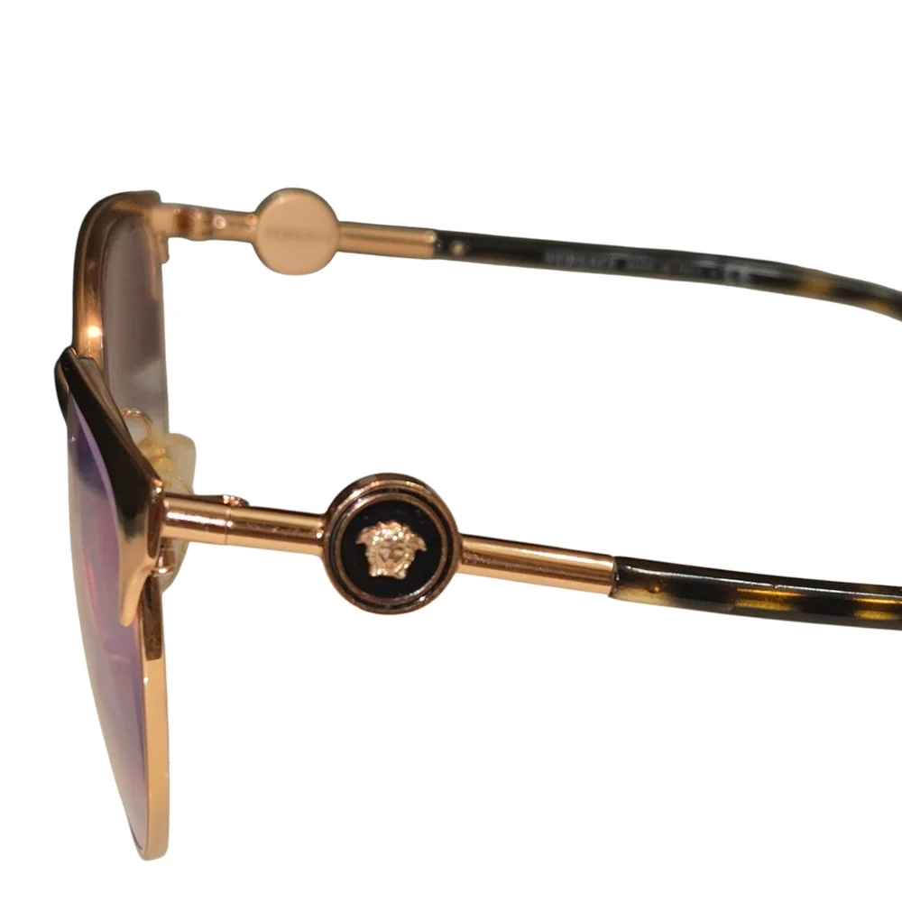 Versace VE 1271 Pink Gold Cat Eye Eyeglasses 54-18 Italy